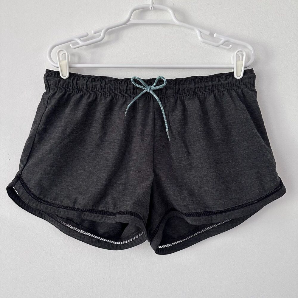 prAna Mariya Shorts Black Large Pull-On Board Swim Beach UPF 50+ Performance